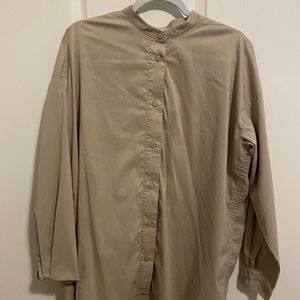 Tan/Brown Lululemon button down- Size 12 (L/XL) loose fit